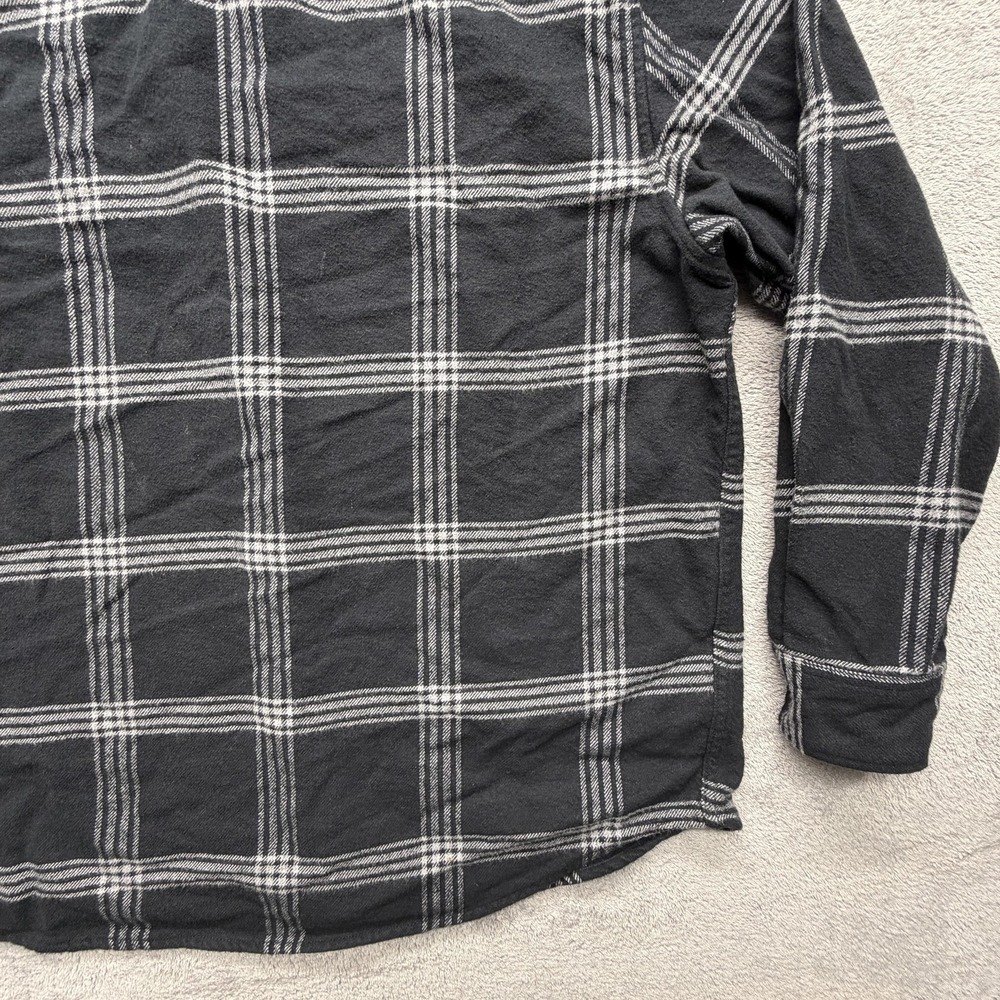 American Eagle‎ Shirt Mens XL Black Plaid Flannel Button Front Casual Pockets - Picture 11 of 12
